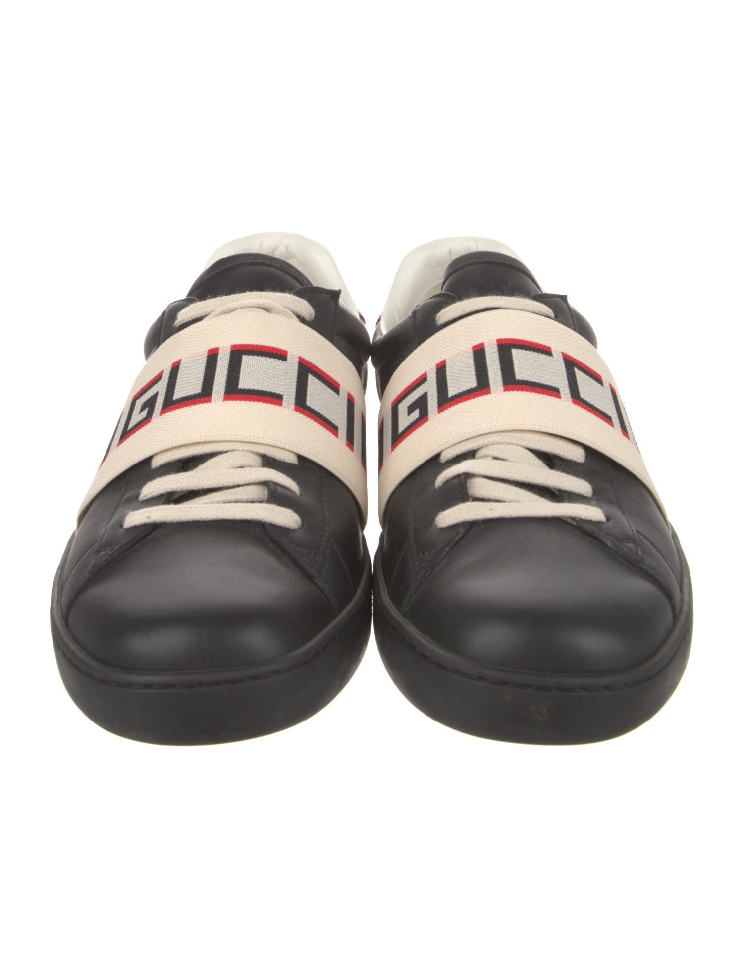 Gucci Web Accent Leather Sneakers